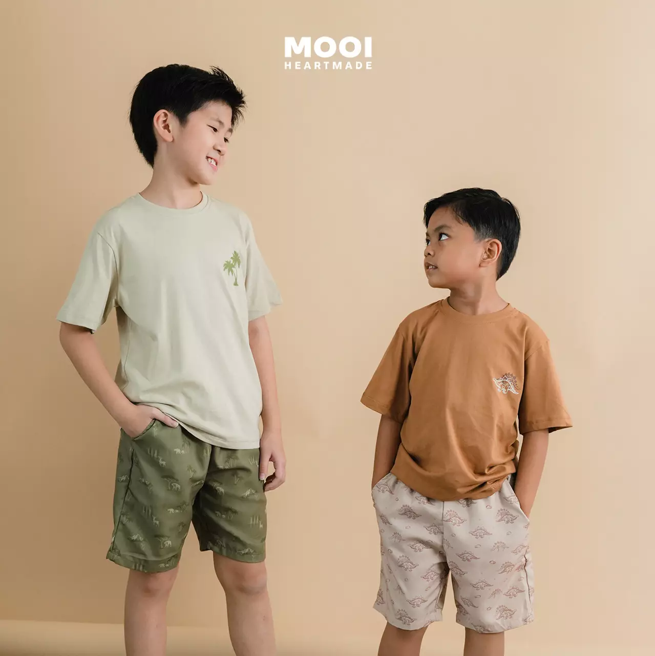 Mooi Setelan Anak Kaos Anak Tshirt Kai Graphic Tee Set - Light Blue