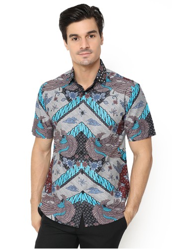 Jual Agrapana Bhamana 2 Baju Batik Slim Fit Pria Lengan Pendek Kemeja Batik Slimfit Pria Lengan Pendek Hem Batik Pria Premium Original Zalora Indonesia