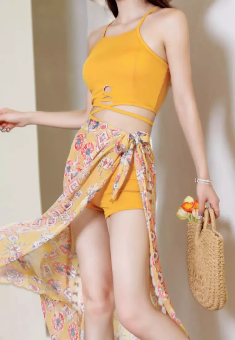 Temptation Bikini Swimsuit Baju Renang Wanita High Quality model three-pieces