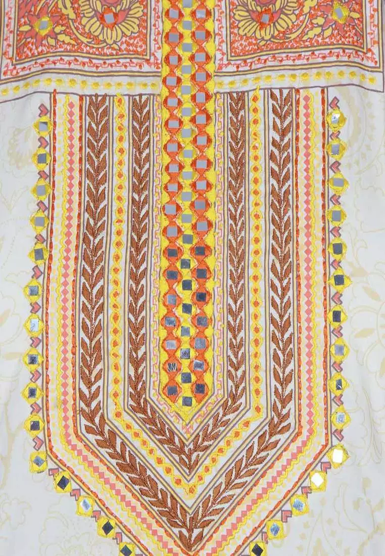 Le Reve Princess A 字型花卉束腰连衣裙