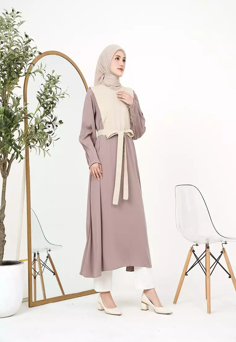 Zanaya Midi Dress Light Brown
