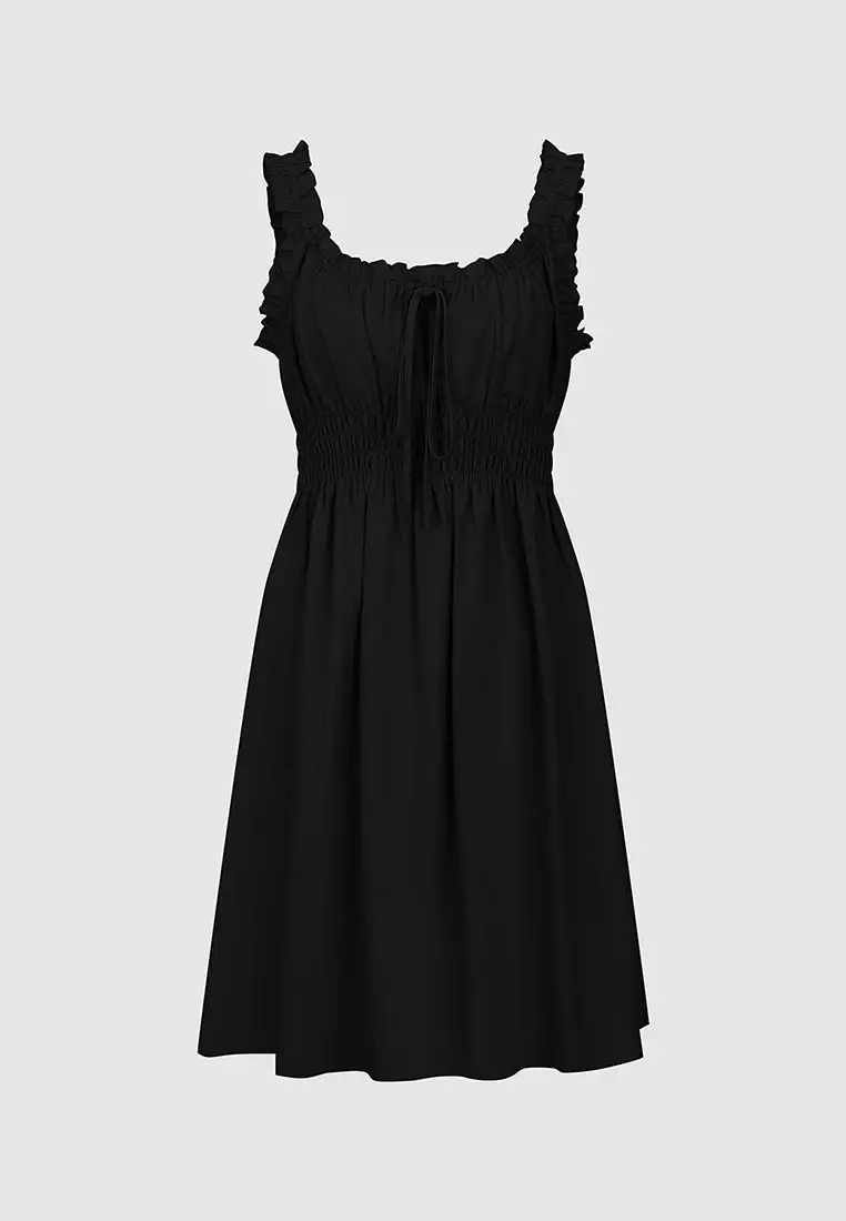 Shirred Ruffle Mini Dresses