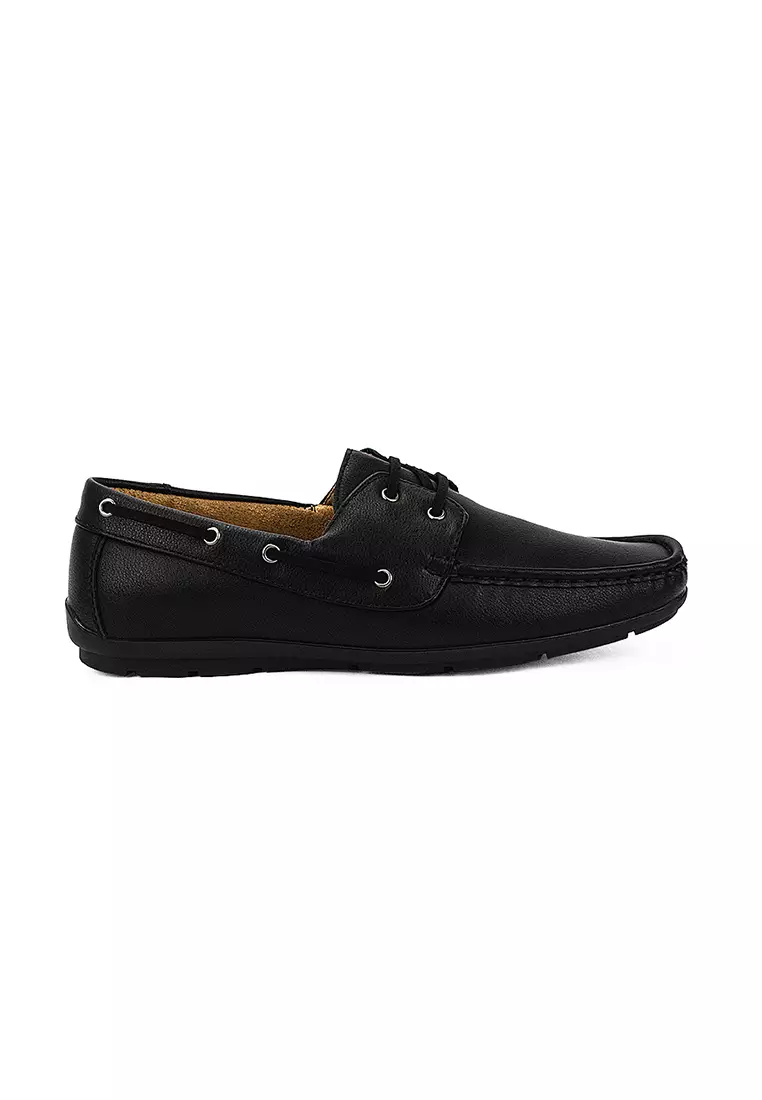 Men's Casual Boat Shoes MW 23691 Black C35