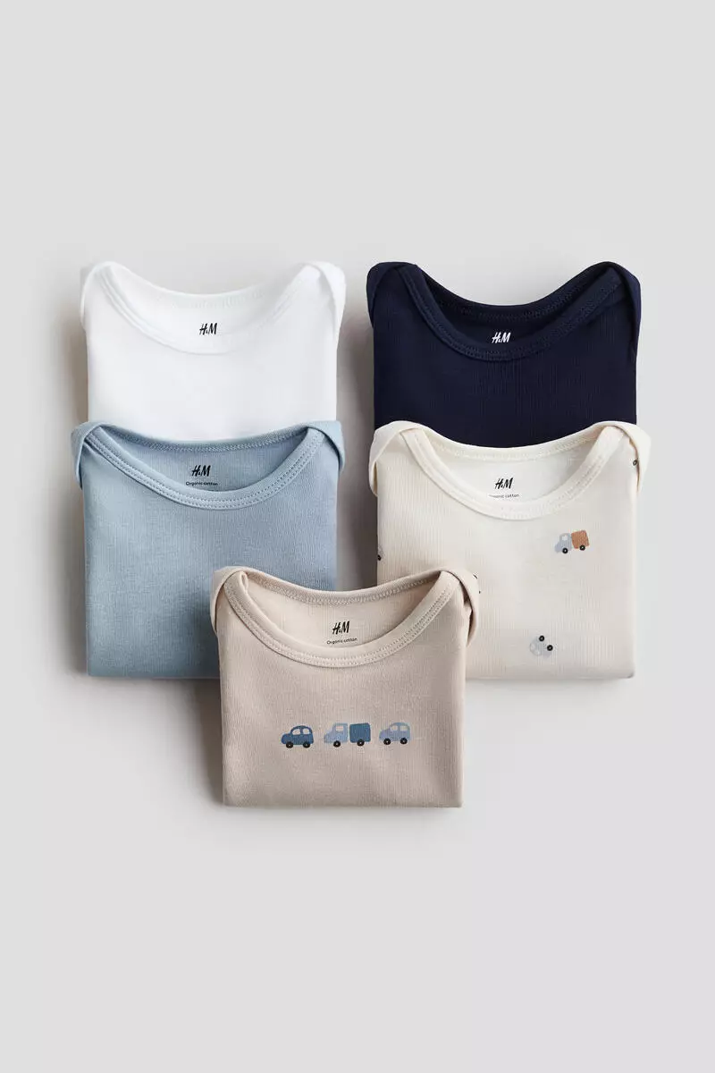 5-pack long-sleeved bodysuits