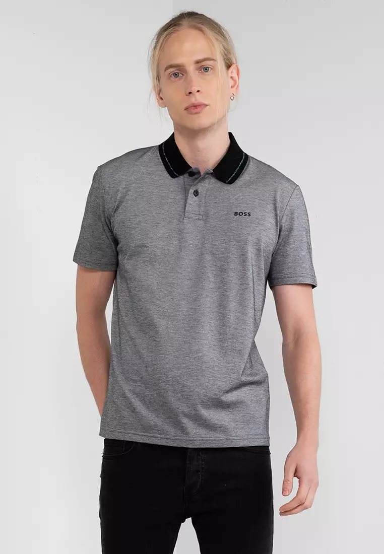 Orange hugo boss deals polo shirt