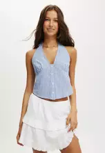 Blue Textured Stripe