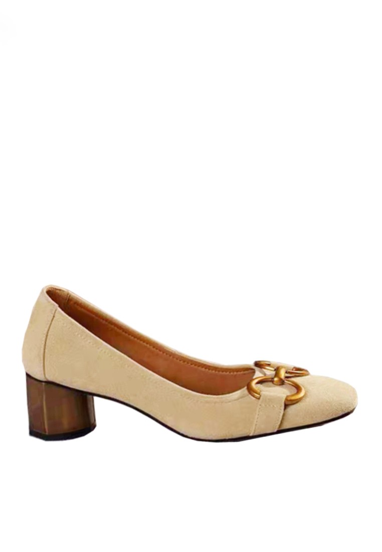 VANSA Fashionable Buckle Mid Heels VSW-H0534