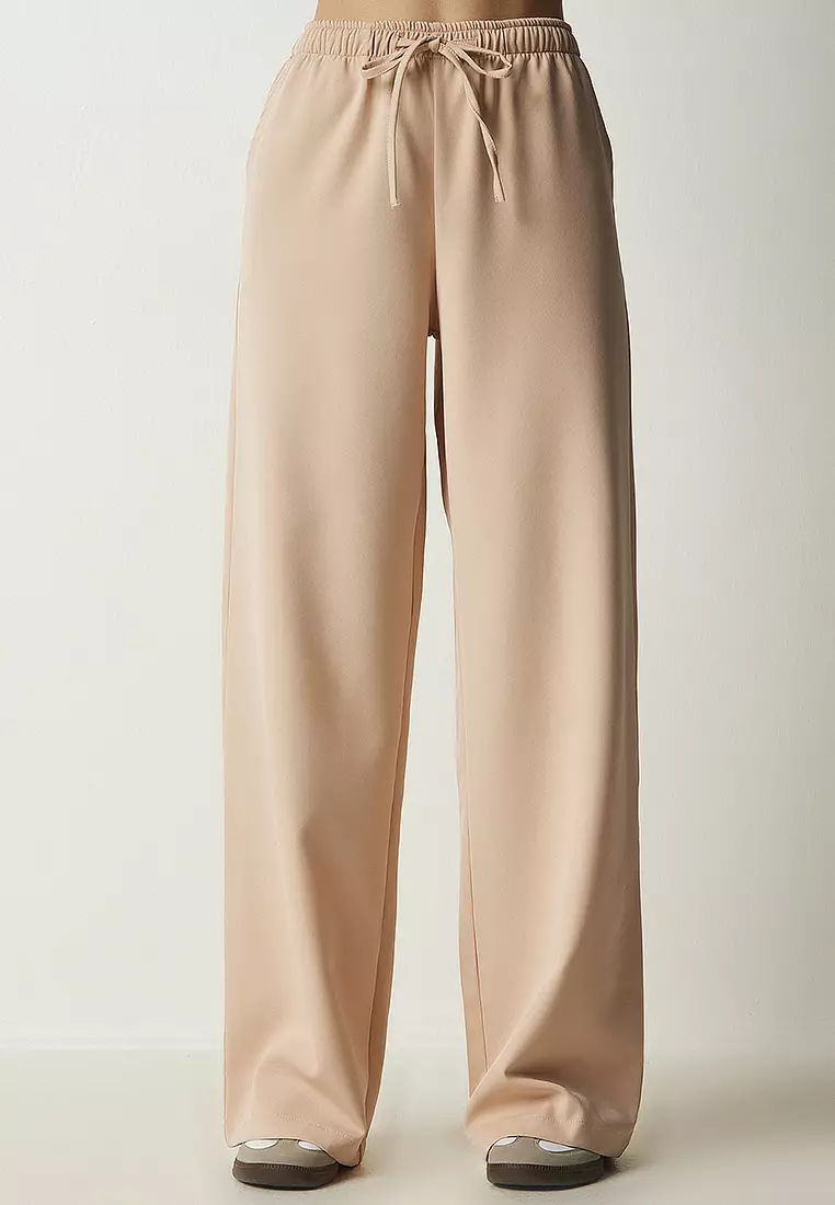 【Eaphi】basic high-waist slit pants Eaphi】basic high-waist slit pants WMNS Split Leg High Waist