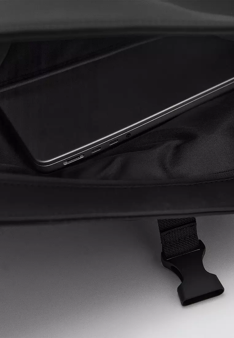 Rubberized Backpack With Flap Closure