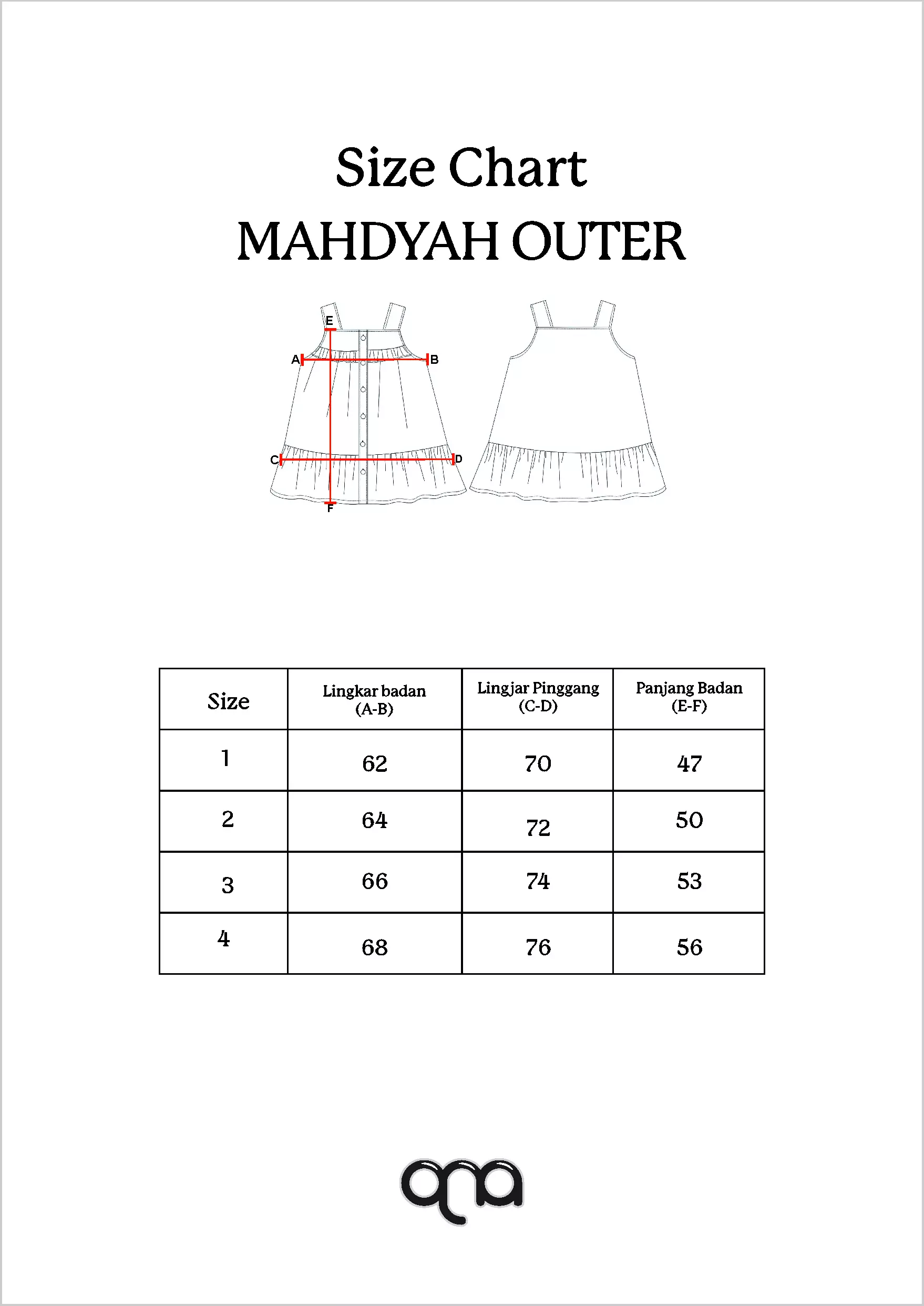 Qna Girl Mahdyah Overall Dress Midi Anak Salem Motif Kotak