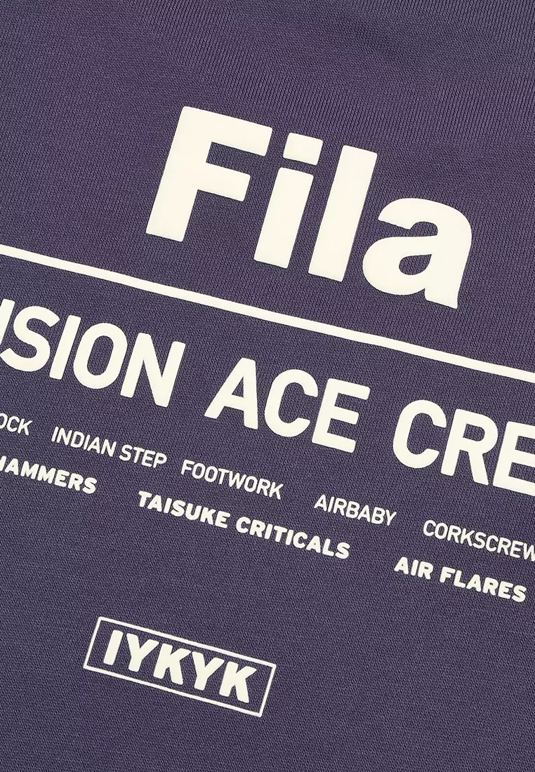 FILA FUSION INLINE WORKWEAR Men's Pullover Sweater in Purple