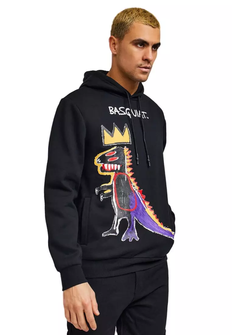 纽约市街头服饰 - BASQUIAT Pez 连帽衫 - 黑色