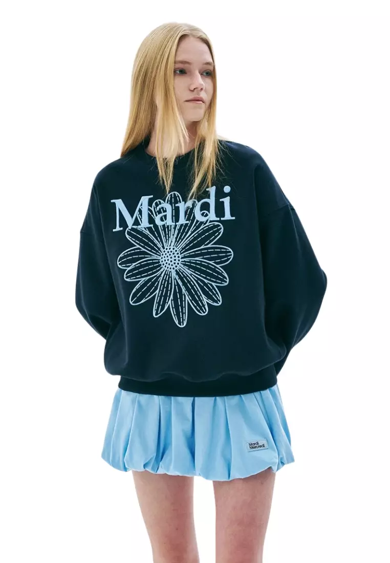 Sweatshirt Flowermardi Needlework - Navy Sky