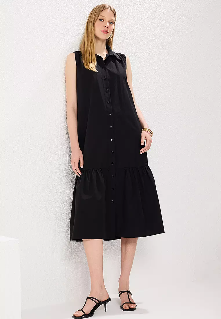 Sleeveless Shirt Dress