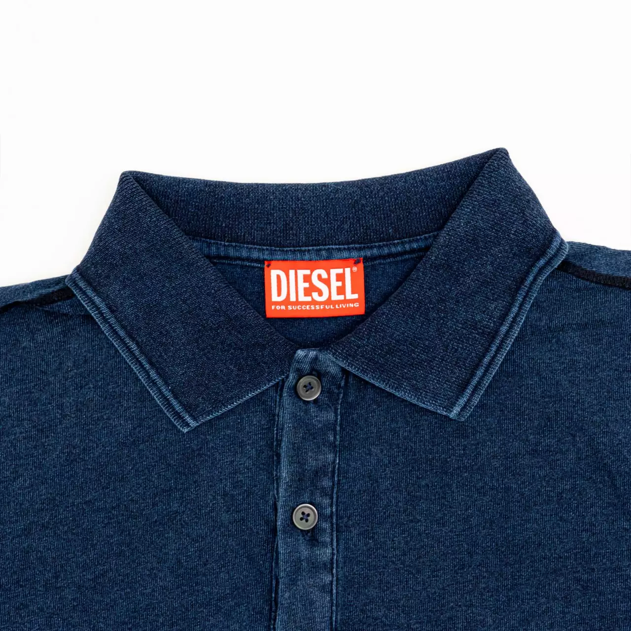 T-Swind New Slim Fit Oval D logo Contrasting Cover Stitching Polo Blue