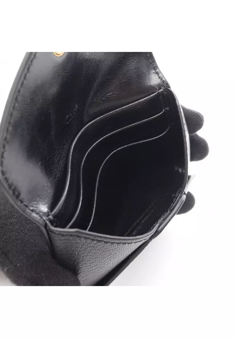 Pre-Loved Chloé Envelope card case leather black