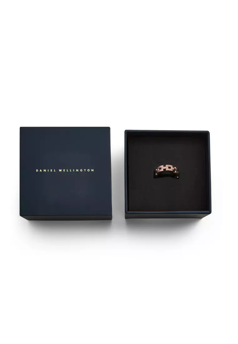 3-Link Ring Rose Gold - Unisex Ring for women and men stainless steel Ring DW Official Authentic Original