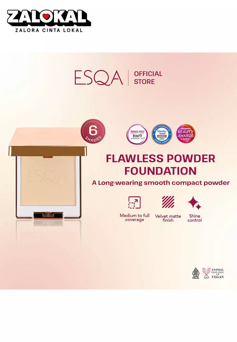 Jual Esqa ESQA Flawless Powder Foundation Biscuit Original 2024