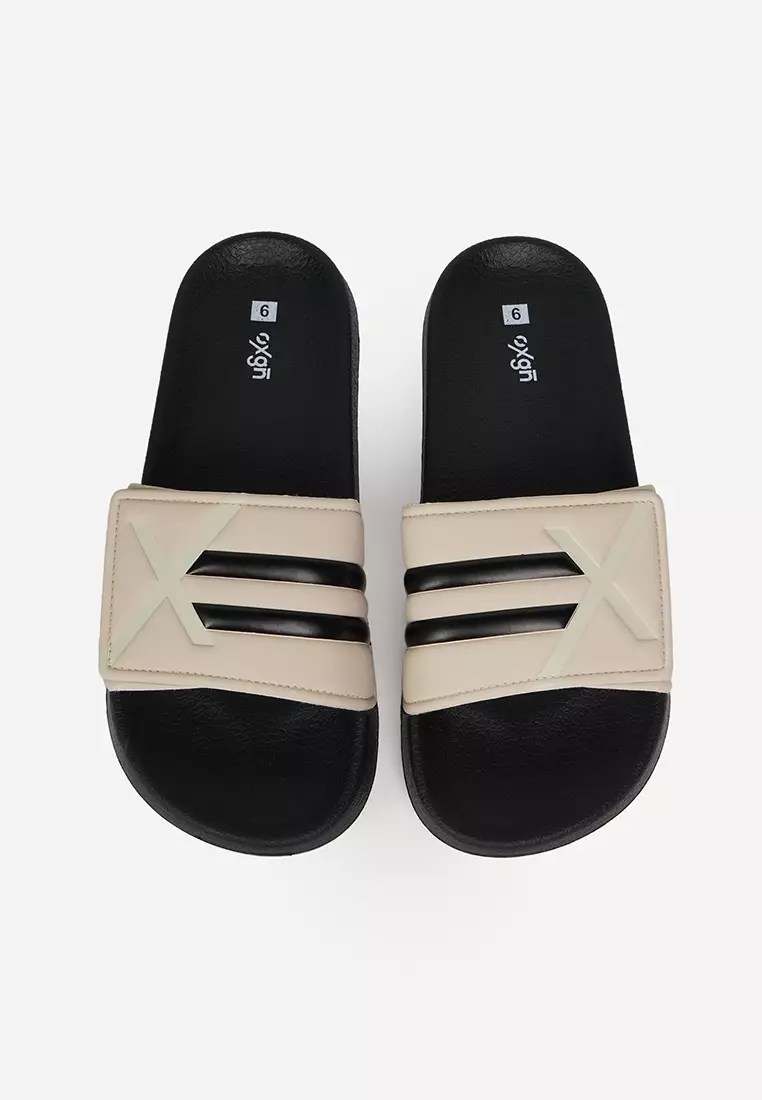 Discount on OXGN  shoes - SKU: Men's X Striped Velcro Slides