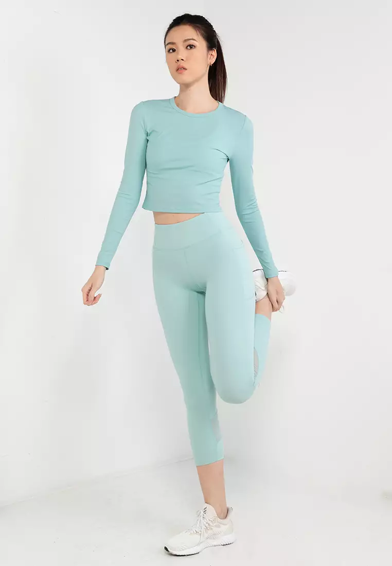 Active Rib Fitted Long Sleeves Top