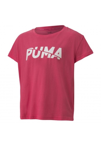puma pink Modern Sports Logo Youth Tee 9321AKAF0BA1D6GS_1