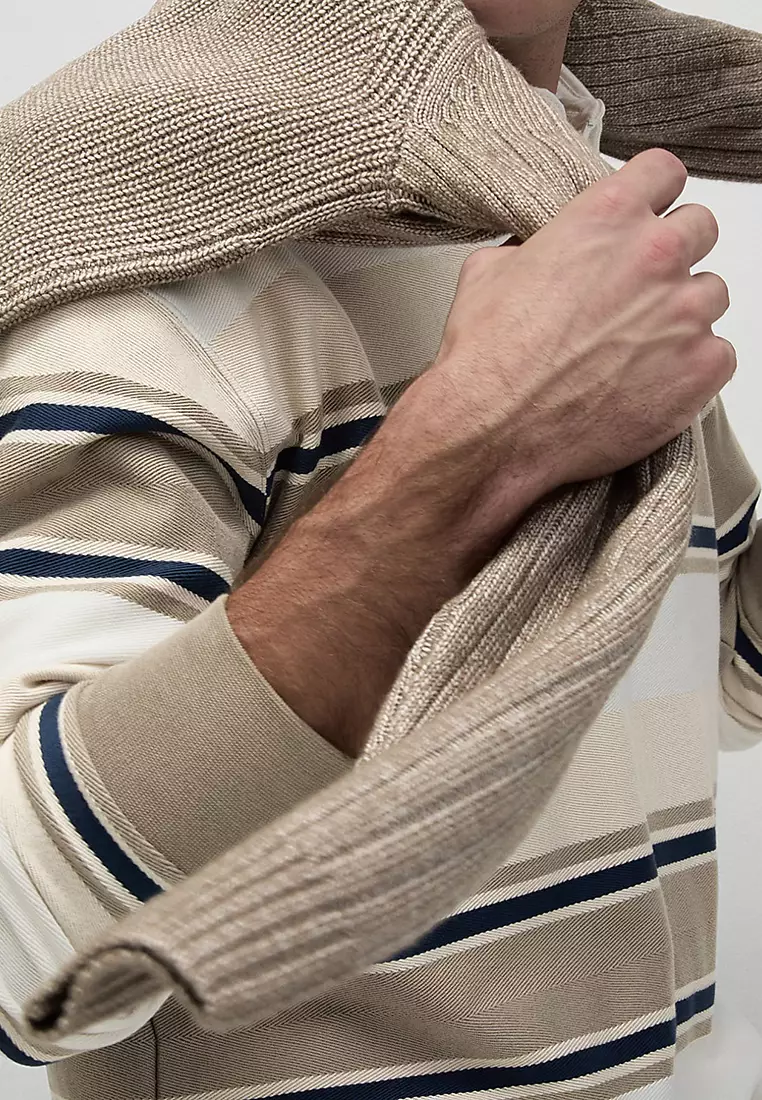 Pure Cotton Striped Rugby Shirt