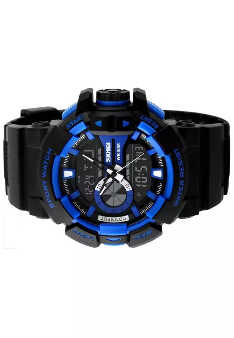 Jam Tangan Sport Watch Digital Analog Pria Strap Tali Material PU Anti Air 50m ORIGINAL - SS67