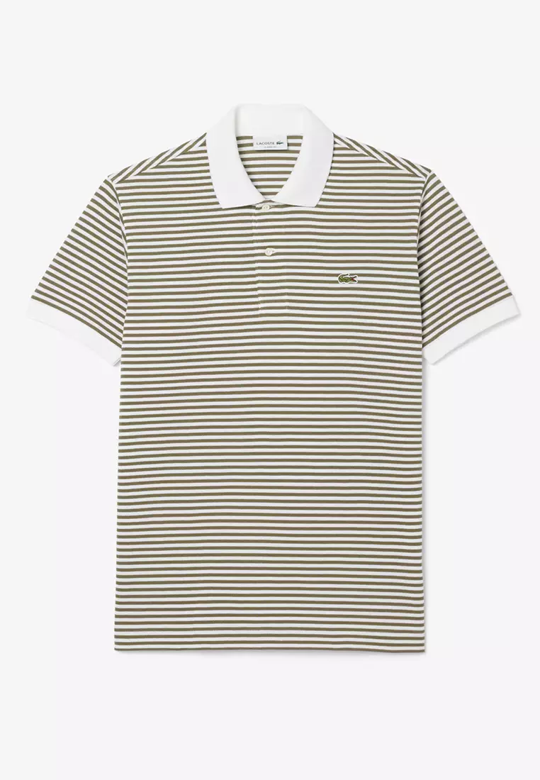 Classic Fit L.12.12 Striped Petit Piqué Polo Shirt