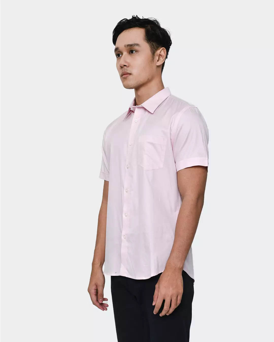 MANZONE kemeja Formal lengan pendek CESSNA-LIGHT PINK