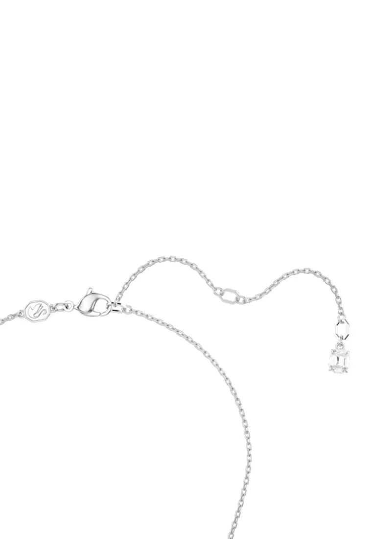 Constella Necklace, Oval Cut, Blue, Rhodium Plated