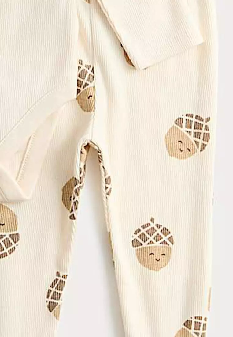 2pc Acorn Bodysuit Crawler Outfit