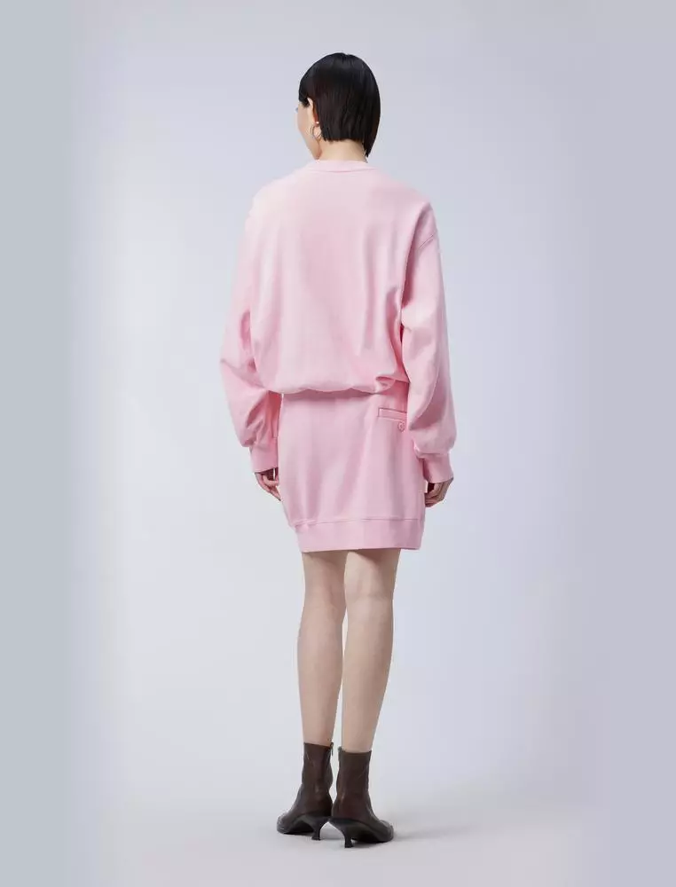 纯色休闲长袖连衣裙