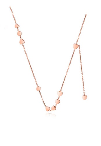 Air Jewellery gold Luxurious Cagliari Heart Necklace In Rose Gold E4F8FAC87B0494GS_1