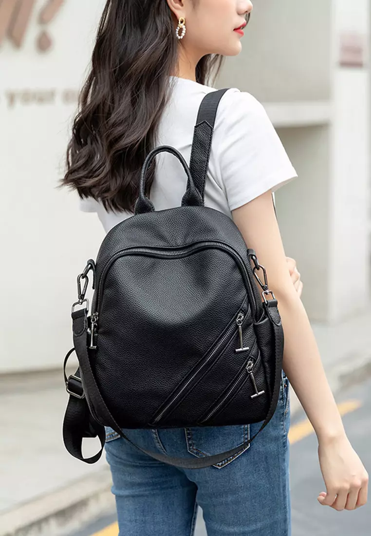 discount leather backpack