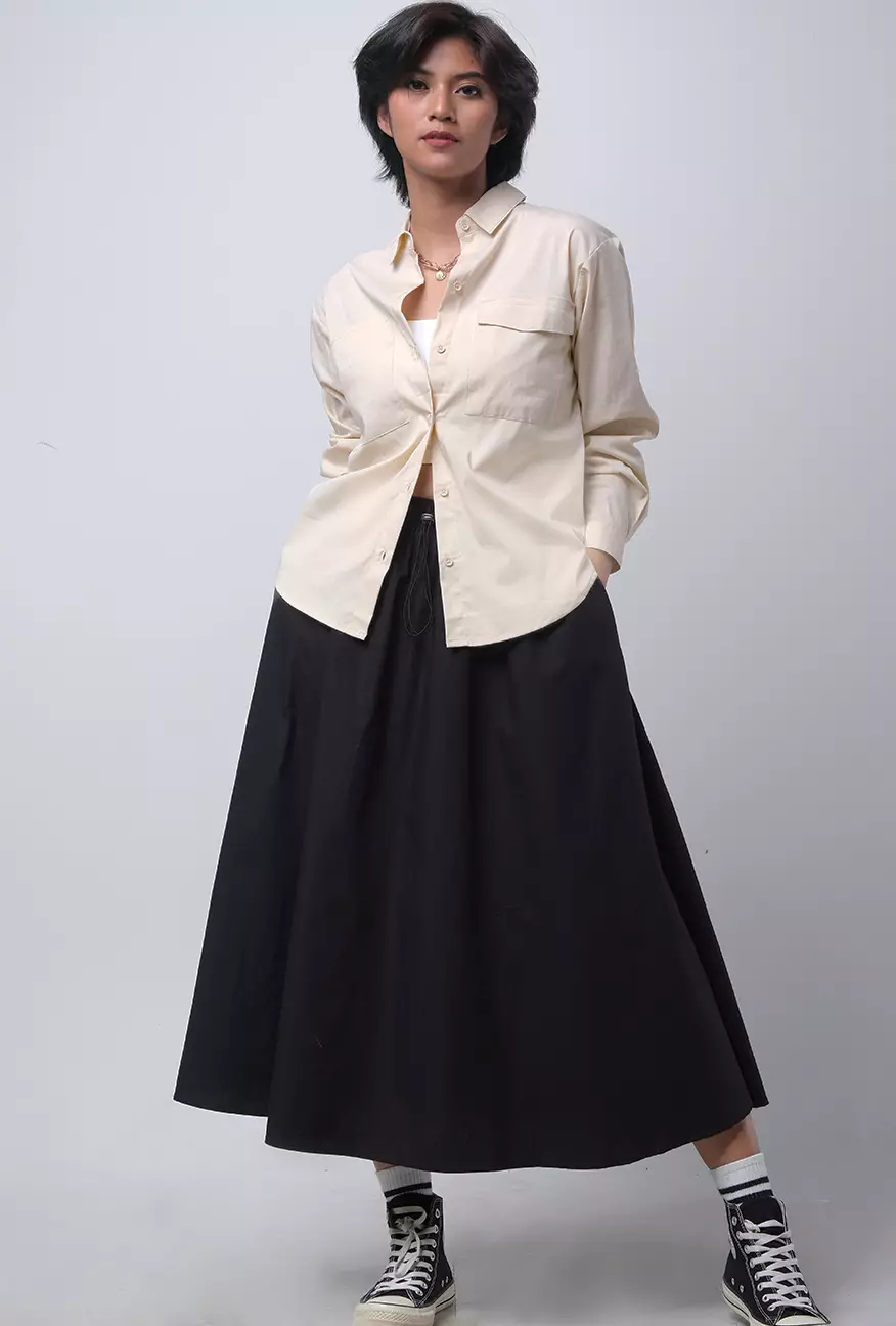 Kemeja Wanita Clarine Cream