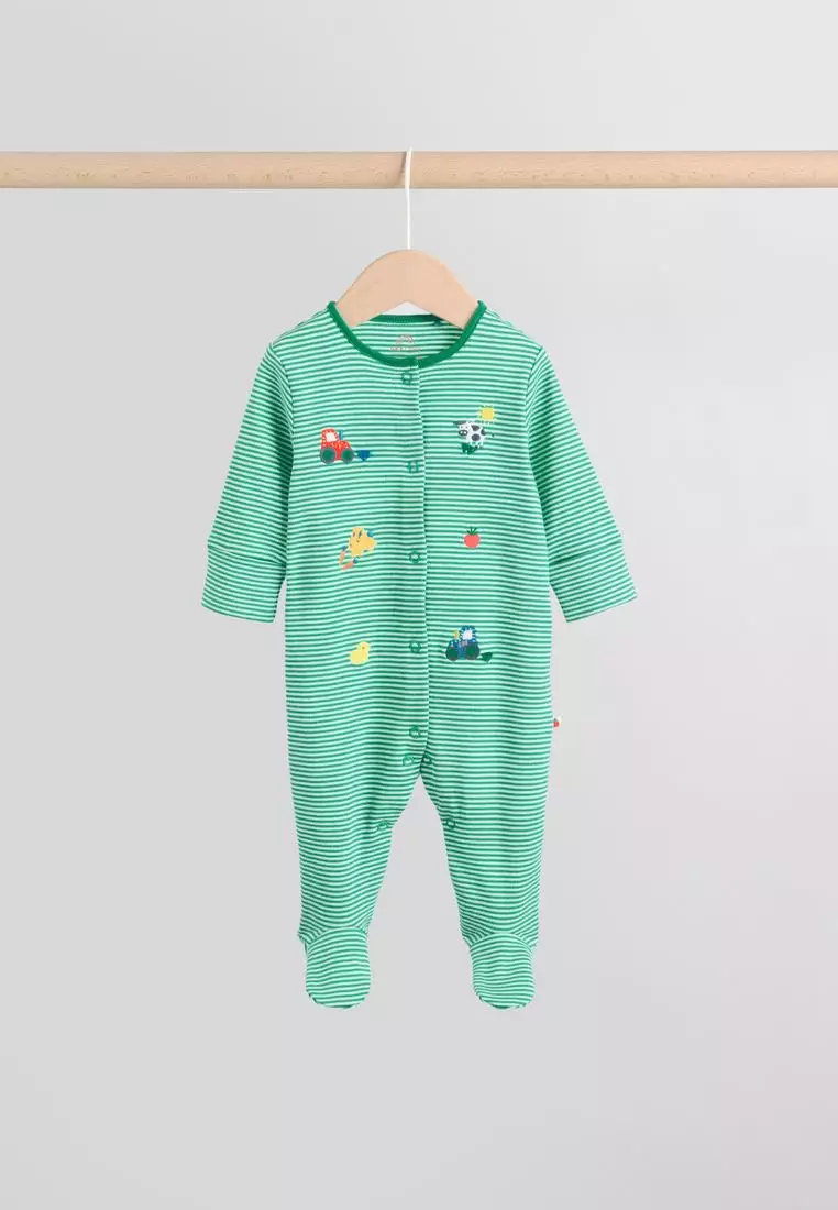 3 Pack Baby Sleepsuits