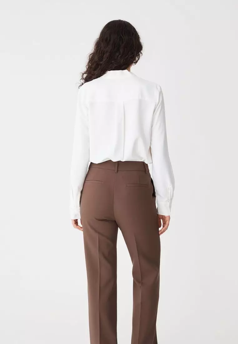 Claudia Pleat Neck Blouse