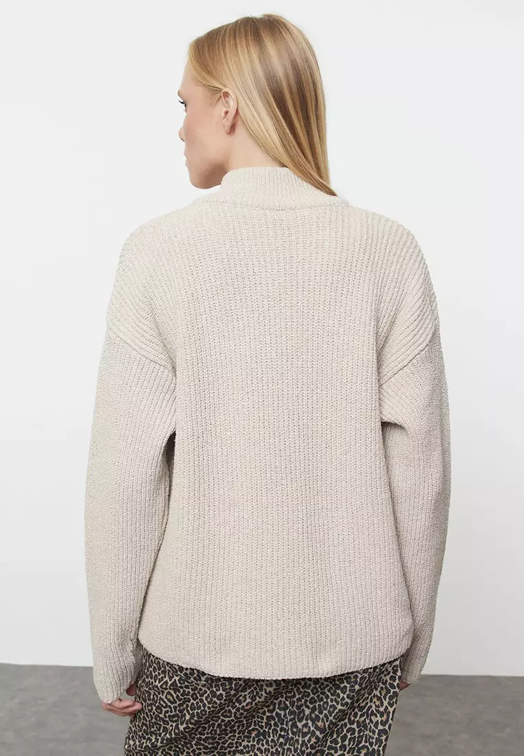 Tas More Sustainable Wide Pattern Soft Texture Pocket Detailed Knitwear Cardigan Twoaw25Hi00314