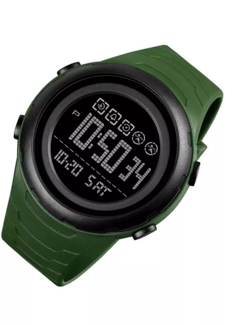 Jam Tangan Digital Pria Waterproof Many Function Strap Tali Material PU VR10 ORIGINAL