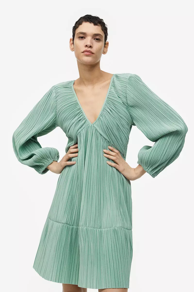 H&m best sale teal dress