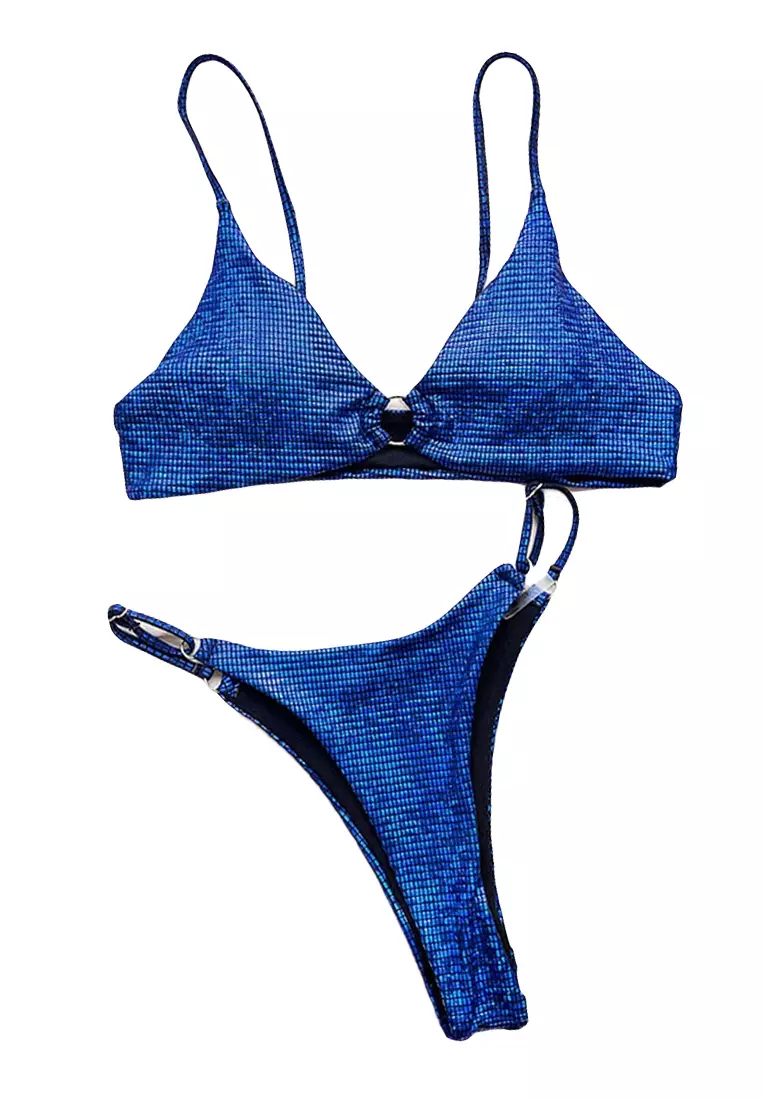 Buy Its Me (2PCS)Sexy Shiny Bikini Swimsuit in Blue 2024 Online