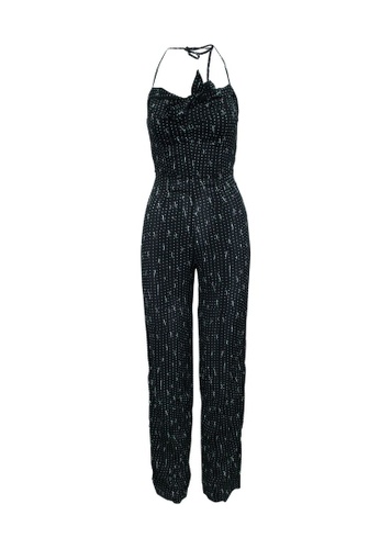 Reformation black Pre-Loved reformation Black Print Jumpsuit with Bow at front 14C12AA5E5779BGS_1