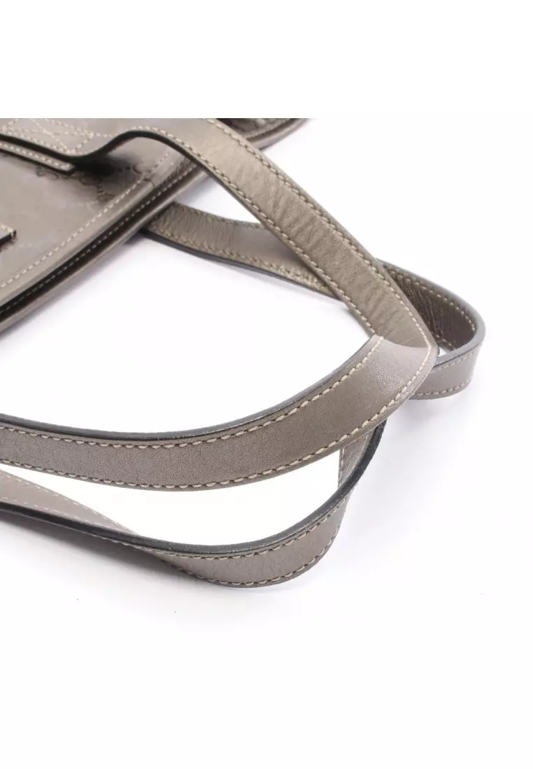 Pre-Loved Gucci GG Imprime Shoulder bag tote bag PVC leather bronze