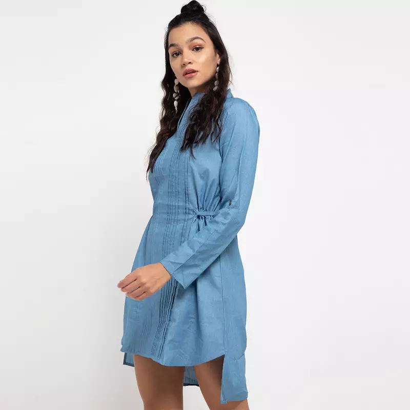Nabine Denim Dress In Light Blue