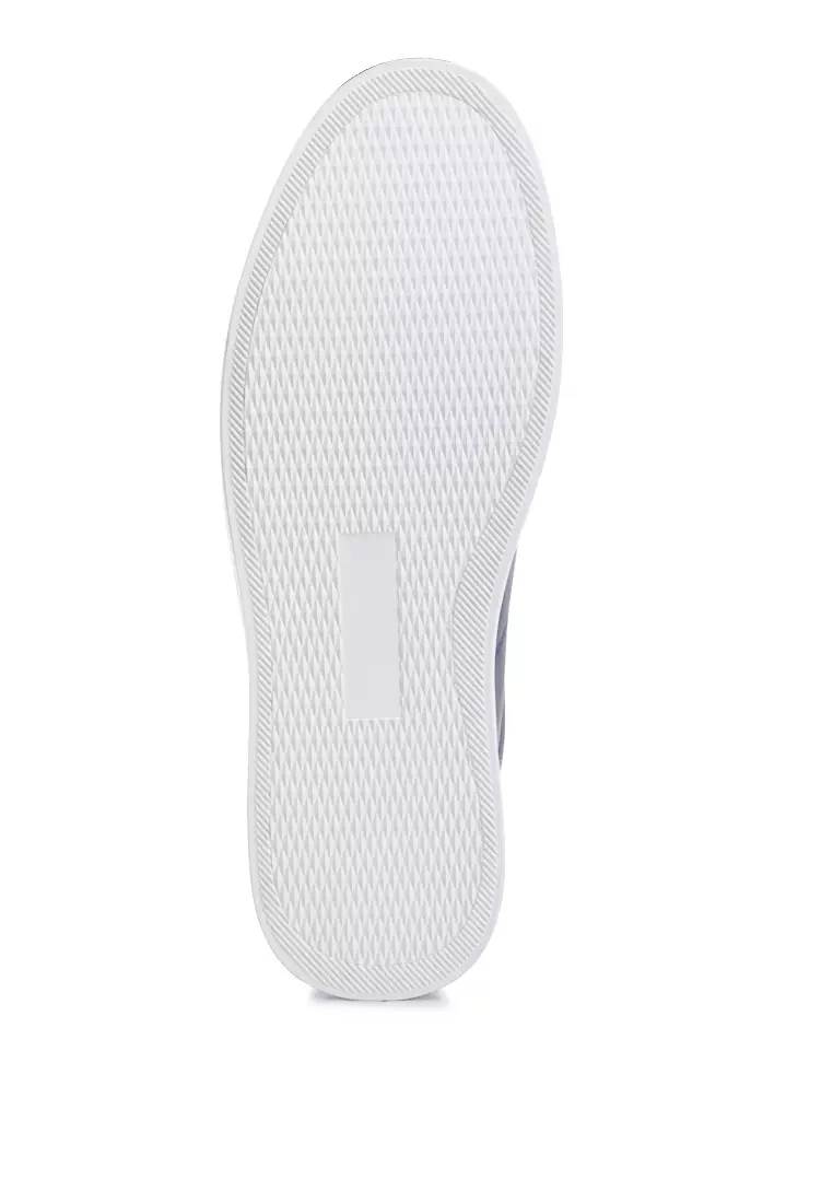 Contrasting Sole Men's Sneakers in Navy