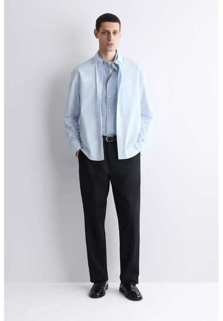 RELAXED PIMA COTTON-POPLIN SHIRT