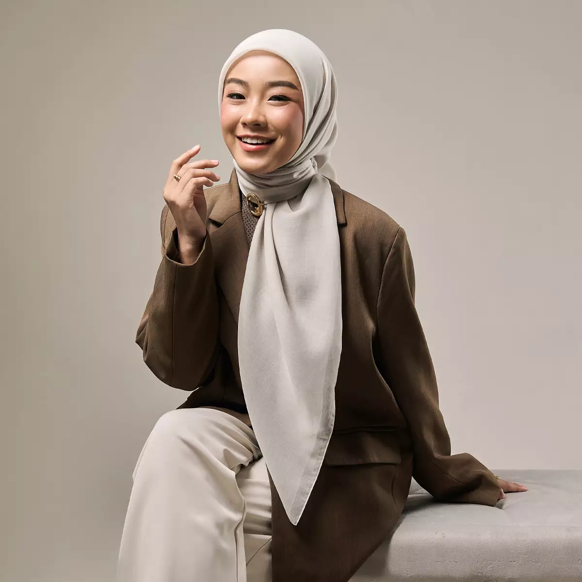 [New Collectio] ZM Zaskia Mecca - Hijab Paris Premium Pearl River | Bahan Adem, Fine Stitch, Mudah Dibentuk & Classy