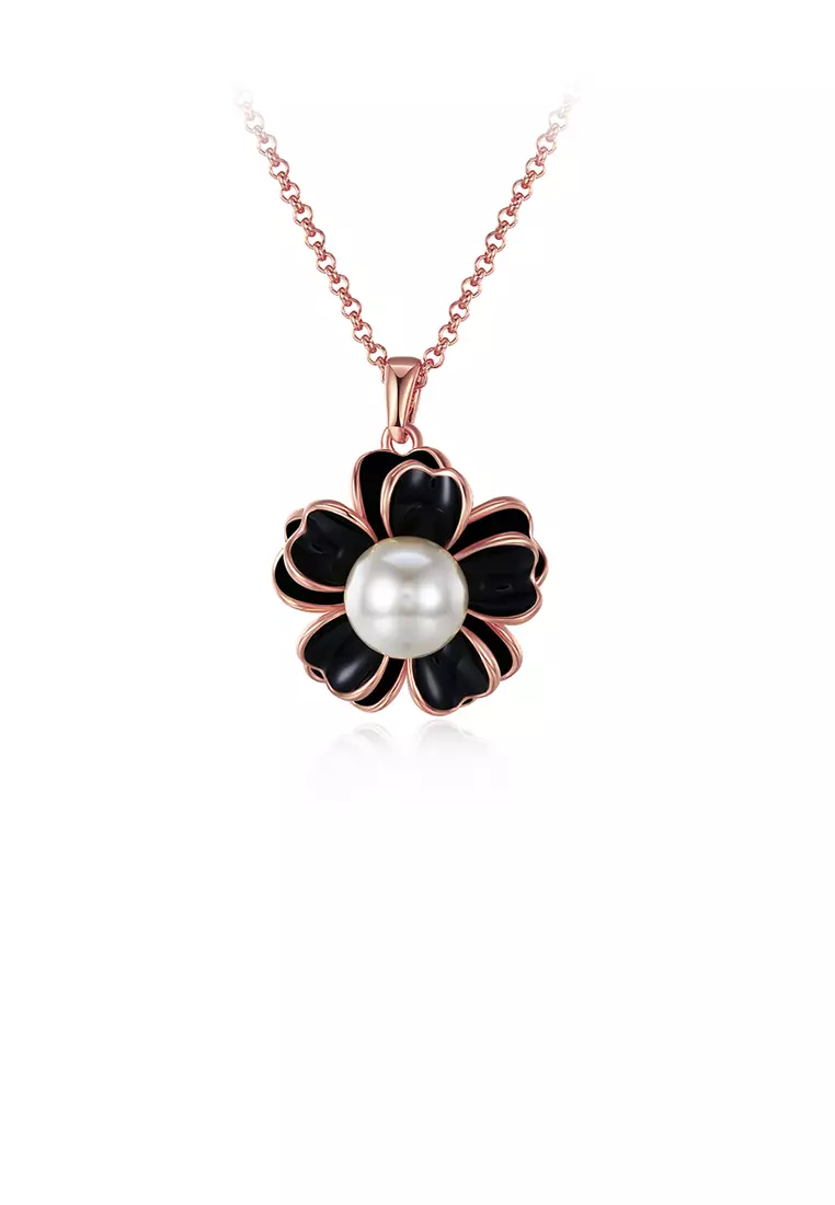 Gold flower chain necklace shop