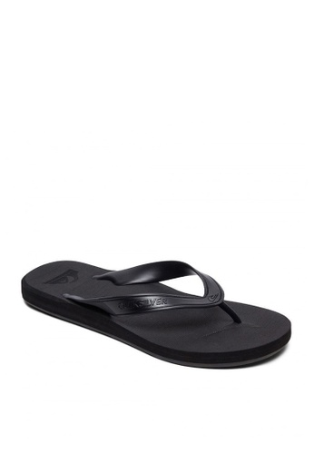 Quiksilver black Carver II Deluxe Slippers 72B78SH356AECDGS_1