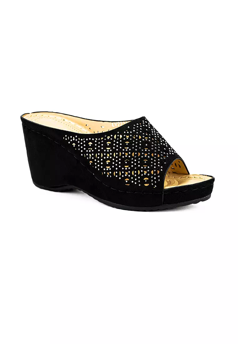 Discount on Mario D' Boro Runway  shoes - SKU: Mario D' Boro Women's Wedge Sandals Lv 22312 Black